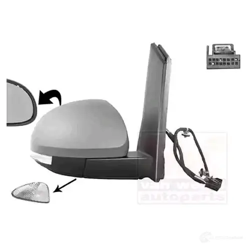 Зеркало боковое наружное VAN WEZEL 481400 W GO82NE 5776828 5410909624590 - Изображение 1