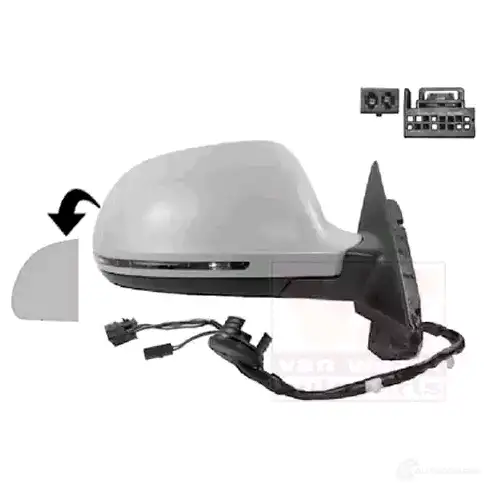 Зеркало боковое наружное VAN WEZEL 5410909615444 0307808 456575 KHD NO - Изображение 1