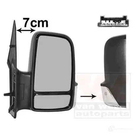 Зеркало боковое наружное VAN WEZEL N73G6 483287 5862802 10 405802