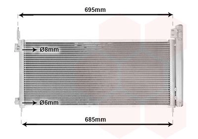 Радиатор кондиционера VAN WEZEL 53005786 26WY QSX 1440787618 изображение 0