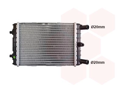 Радиатор охлаждения двигателя VAN WEZEL 6SDJ H 1440788455 03012704 изображение 0