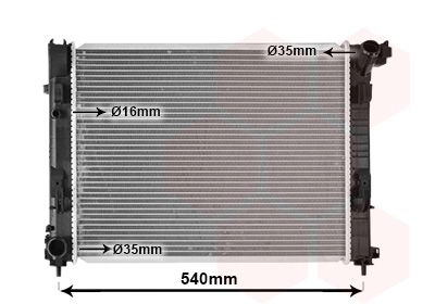 Радиатор охлаждения двигателя VAN WEZEL 1440788804 43012724 LE6GK MM