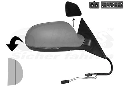 Зеркало боковое наружное VAN WEZEL 0383828 O4US4 F 1440789228