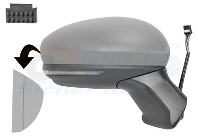 Зеркало боковое наружное VAN WEZEL EL4MQ U 1440789392 4403818