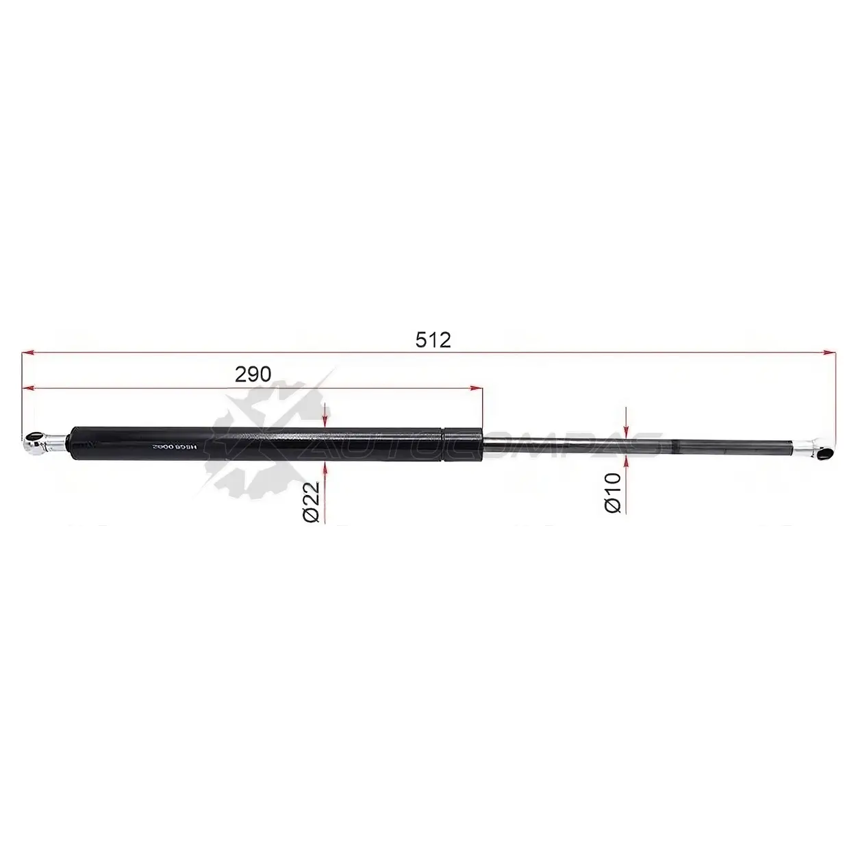 Амортизатор крышки багажника Toyota KLUGER/HIGHLANDER CU2 00-07 слева=справа HOSU OG4 CM 1440549655 HSGS0002