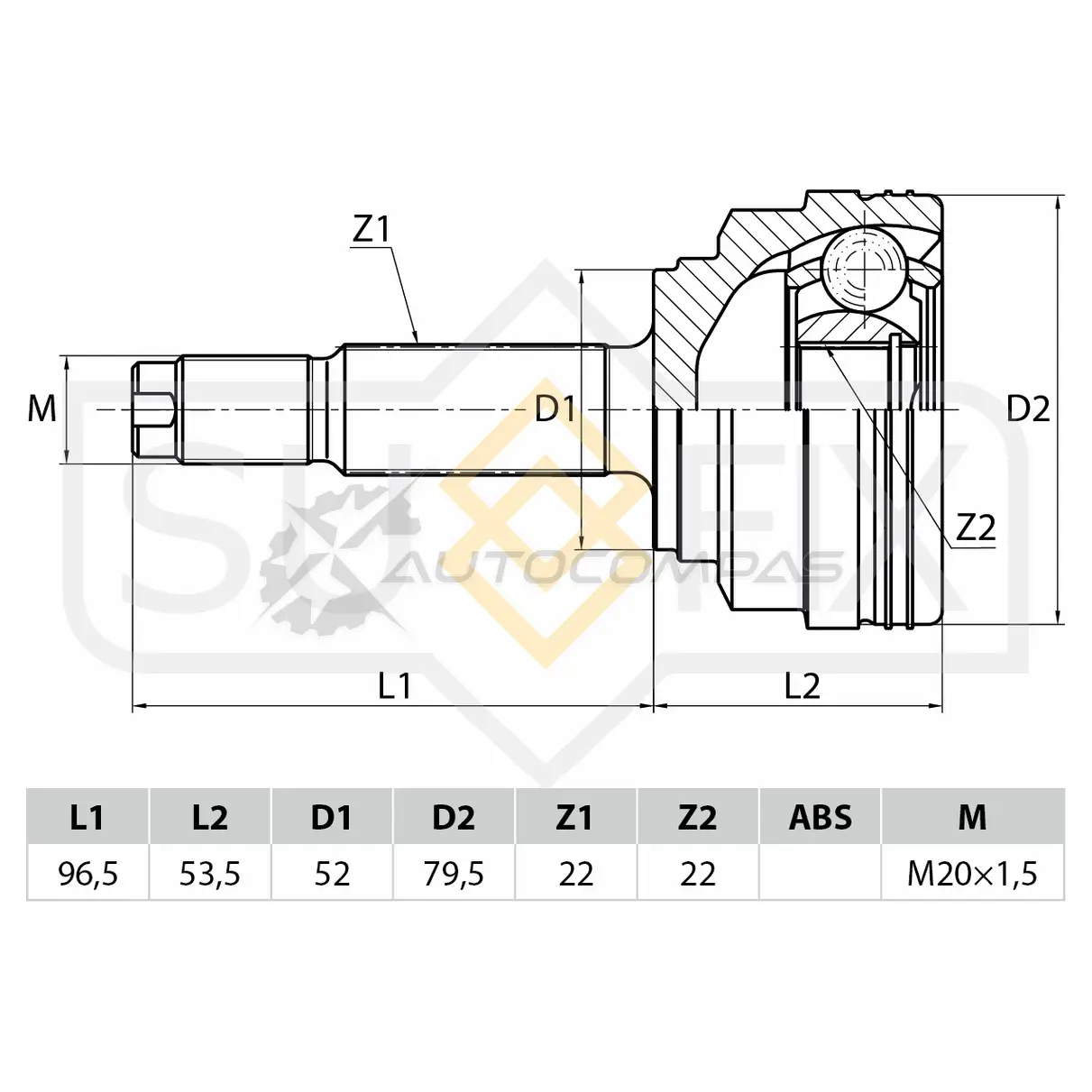 ШРУС наружный SUFIX ST-1008 VZMR 9T 1440876919 изображение 0