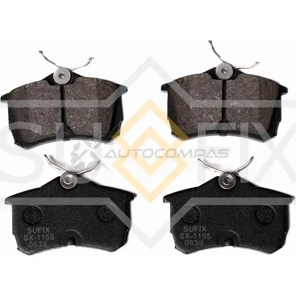Дисковые тормозные колодки, задние SUFIX 1440884616 7I IJ5 SX-1155