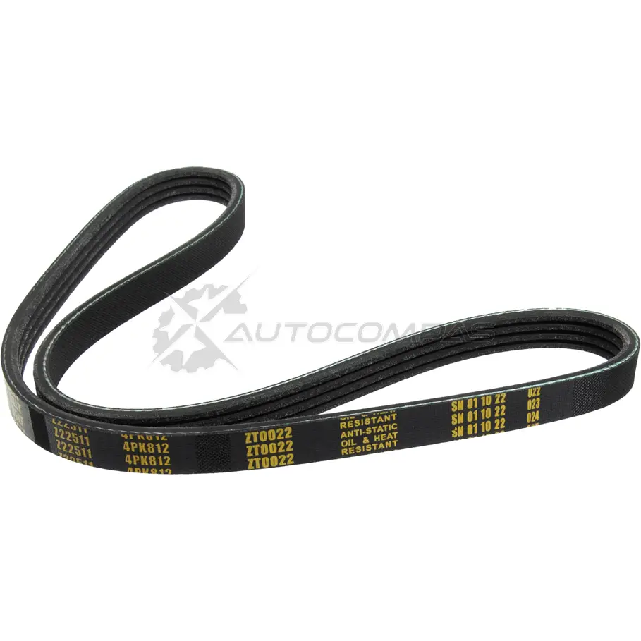 Ремень приводной поликлиновой 4PK812 Peugeot 1.0-1.4 85 ZENTPARTS EC2 D4O Z22511 1441245253 - Изображение 1