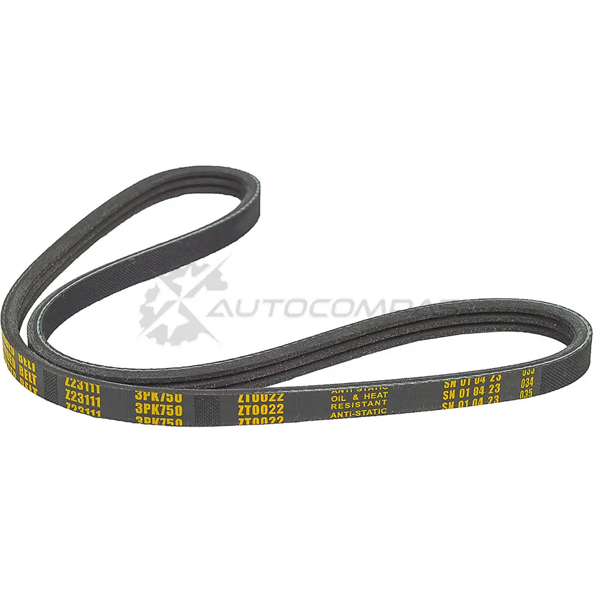 Ремень приводной поликлиновой 3PK750 Renault Clio 2 1.2 01 ZENTPARTS 5X0MQ 1 Z23111 1441245715 - Изображение 1