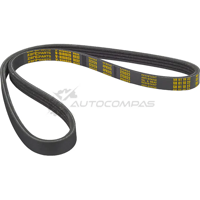 Ремень приводной поликлиновой 4PK915 Fiat Uno Tipo 1.41.6 88-95 ZENTPARTS 1441246839 Z23129 UGT UM1 - Изображение 1