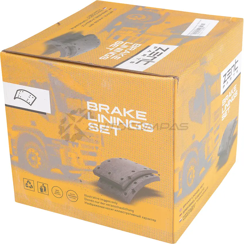 Накладки тормозной колодки STD 17.5-10.8 420x180(с заклепками 8x15 80) BPW. Daf. Freuhauf. Kass ZENTPARTS Z10701 1441246998 6IC1 G изображение 1