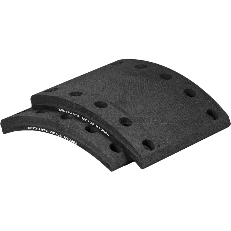 Накладки тормозной колодки 2-рем 19.5-12.8 420x180(с заклепками 8x15 80) BPW. Daf. Frue. Kass ZENTPARTS ZM5B V4 Z10706 1441247029 - Изображение 1