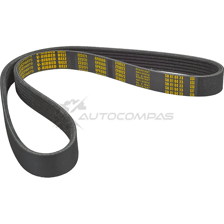 Ремень приводной поликлиновой 6PK900 Audi A3 1.6 03 ZENTPARTS JFED UKE Z23171 1441248022 - Изображение 1