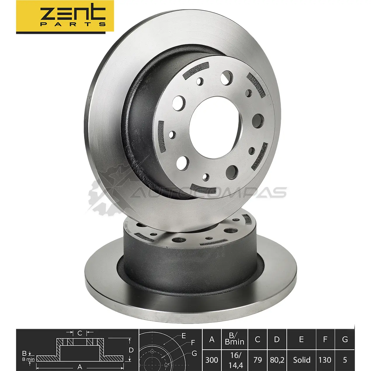 Тормозной диск задний Fiat Ducato, Peugeot Boxer, Citroen Jumper 2.2 D HDi2.3 D3.0 HDi 06 ZENTPARTS P8 P6J Z06076 1441248993 изображение 1