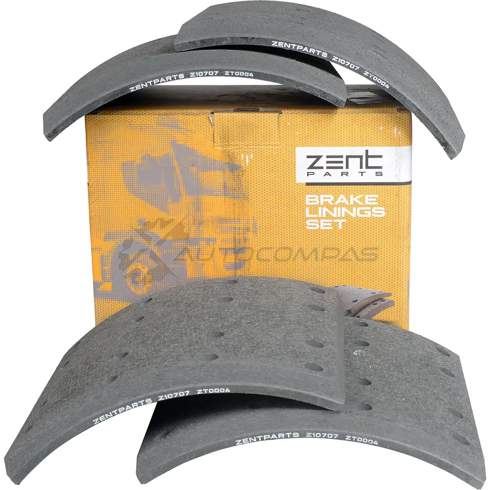 Накладки тормозной колодки STD 19.0(413x203)(с заклепками 6.35x19.5 64) Scania ZENTPARTS ND M5W Z10707 1441250240 - Изображение 1