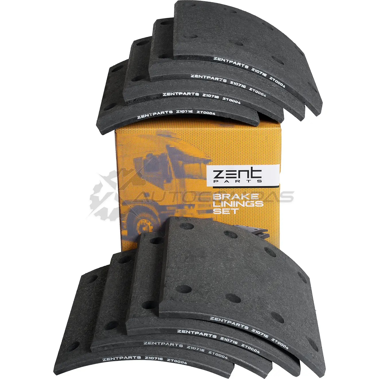 Накладки тормозной колодки с заклепками STD 20.7-11.4 (420x200) ( 8x15 64) S A F ZENTPARTS Z10716 1441260120 0K5 VY04 - Изображение 1