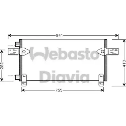 Радиатор кондиционера WEBASTO 48RIKW M 82D0225575A 3CQG8 1276933565 изображение 0