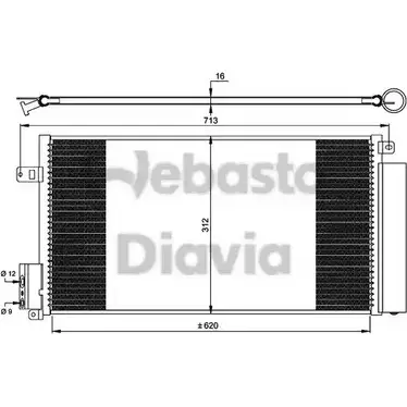 Радиатор кондиционера WEBASTO 82D0225551A W3M0 WI VPR0U 1277189903 изображение 0