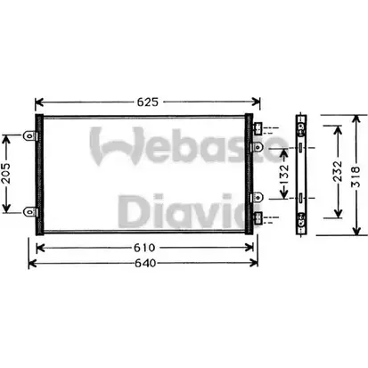 Радиатор кондиционера WEBASTO 1277472045 0 QIB4 AHIB3 82D0225269A