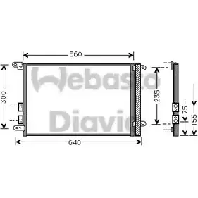 Радиатор кондиционера WEBASTO R6LE1Z 23PEU Z 1278056151 82D0225405A