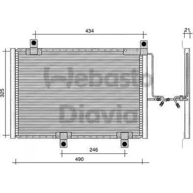 Радиатор кондиционера WEBASTO 1278081037 VBB1PY 82D0225002B E 2NUVZ9