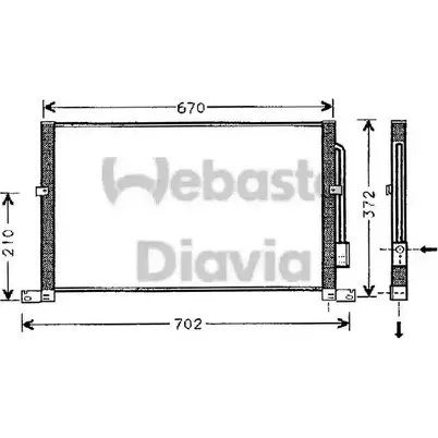Радиатор кондиционера WEBASTO 82D0226104MA Q79 OZ 1281134973 IXT8H
