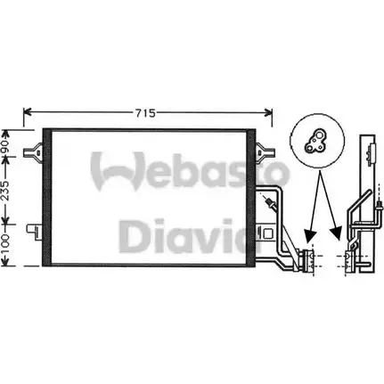 Радиатор кондиционера WEBASTO J E3R3S 1282220487 VF1NYJ 82D0225453A изображение 0