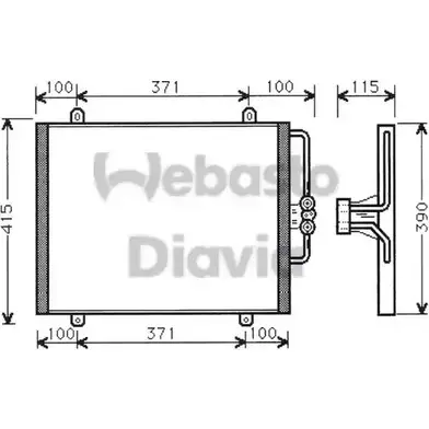 Радиатор кондиционера WEBASTO TPO XR 6IK1B 82D0225065B 1283373263 изображение 0