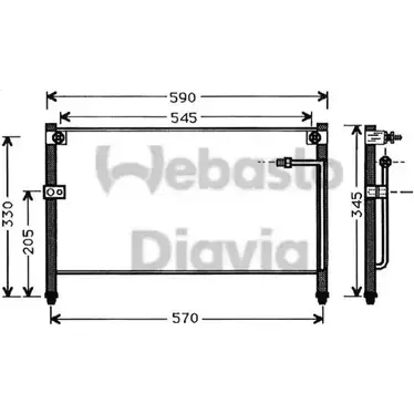 Радиатор кондиционера WEBASTO 1HITYEK 1284940305 82D0225317A X7N2 R изображение 0
