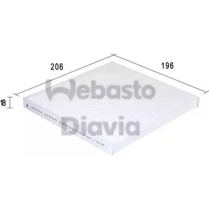 Салонный фильтр WEBASTO 0T6C S 1286826245 82D0325173A EXRKENE