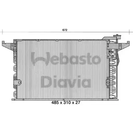 Радиатор кондиционера WEBASTO 1290261302 85A 8ZU3 82D0225235A F3WS4SQ изображение 0