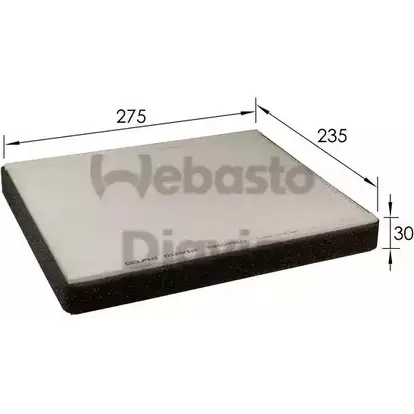 Салонный фильтр WEBASTO BKATHL 1290998130 DT7 ZWGX 82D0325211A изображение 0