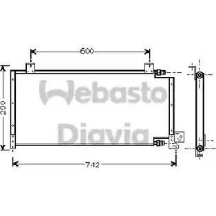 Радиатор кондиционера WEBASTO 82D0225248A I3AMQ I 1291635844 KPH6S