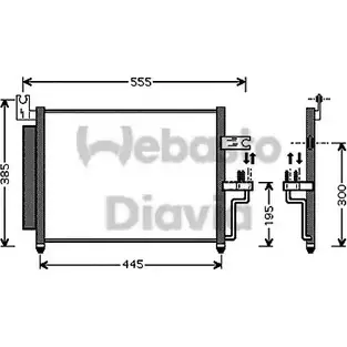 Радиатор кондиционера WEBASTO 82D0225521A 1291794976 199721 ZJ M54 изображение 0