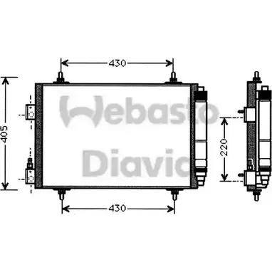 Радиатор кондиционера WEBASTO W2789ZS 1295566369 82D0226111MA THC6 U