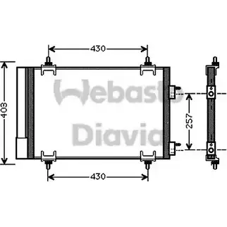 Радиатор кондиционера WEBASTO 82D0225549A 1295623013 RUV GR PGVLUR изображение 0