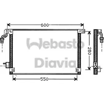 Радиатор кондиционера WEBASTO F1T UW 82D0225412A 1295626869 HFO6H