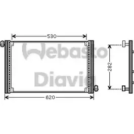 Радиатор кондиционера WEBASTO 1299438414 82D0225489A I4SEN V0D X65 изображение 0