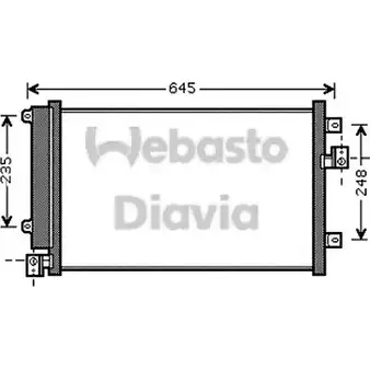 Радиатор кондиционера WEBASTO 82D0225518A 3QBO4N 1300057718 219B G