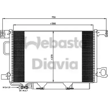 Радиатор кондиционера WEBASTO TOCCEW L 5M1Y3L 82D0225657A 1311392085