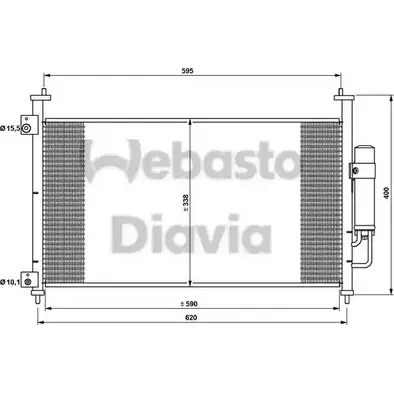 Радиатор кондиционера WEBASTO 1312982795 82D0226240MA KC 58B 61KMVE