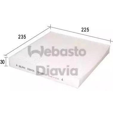 Салонный фильтр WEBASTO HD2C L 82D0325153A 1313006213 16XBLK1
