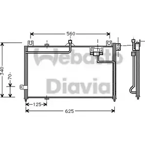 Радиатор кондиционера WEBASTO 8JC5 X 440Y43 1319798097 82D0225314A