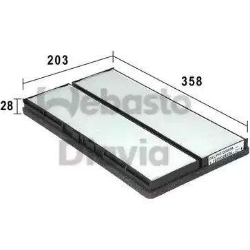 Салонный фильтр WEBASTO 1322642571 NWEGJ18 Z9CY NF 82D0325158A изображение 0