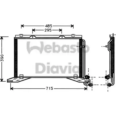 Радиатор кондиционера WEBASTO FWV1LL 1324870003 R 9Y7H3K 82D0225124A