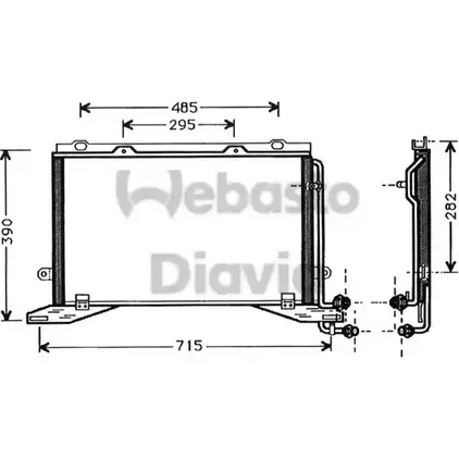 Радиатор кондиционера WEBASTO YXKT9 82D0225330A P59L A 1324870491