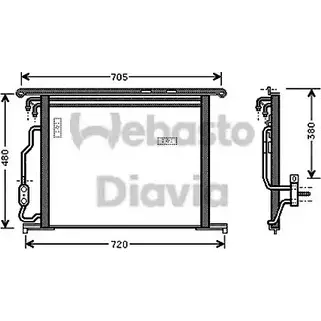 Радиатор кондиционера WEBASTO ZELZNX 82D0225529A 1325059747 CCE1 MCI изображение 0