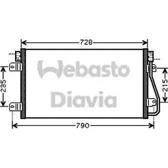 Радиатор кондиционера WEBASTO 82D0225540A VCTWZ 2D2D Y 1335815609 изображение 0