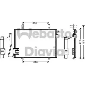 Радиатор кондиционера WEBASTO 82D0225133A 1335836489 UHX TP YUUOT
