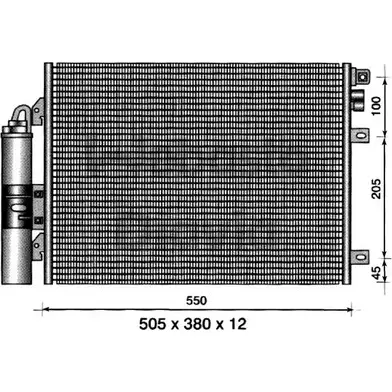 Радиатор кондиционера WEBASTO V200KER 1335844877 OHCAU 3 82D0225360A изображение 0